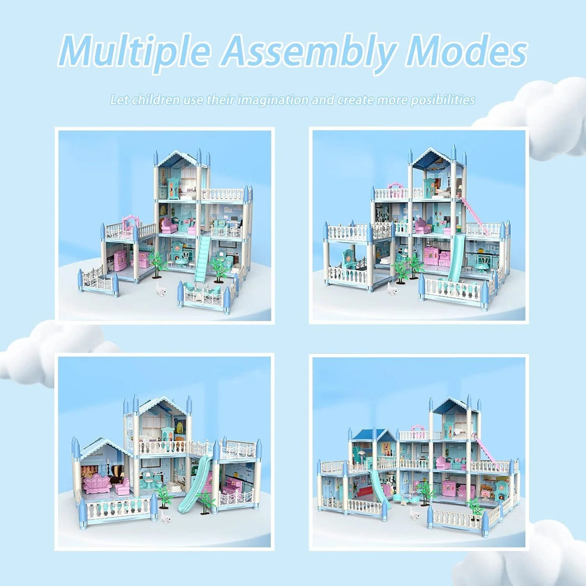DIY VILLA DOLL HOUSE PLAYSET