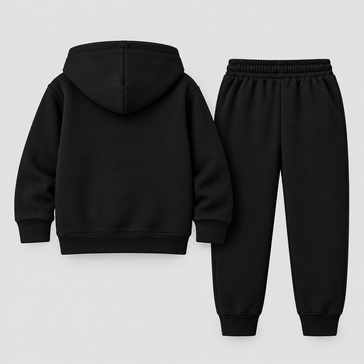 Kids Black Hoodie & Jogger Set