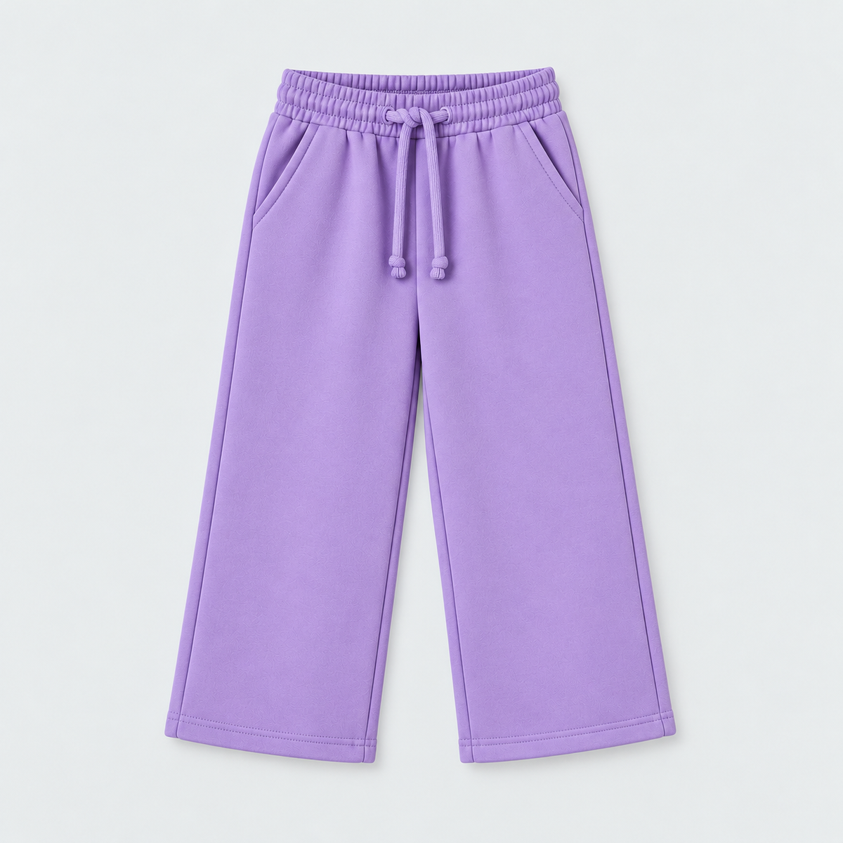 Lavender Sweatshirt & Wide-Leg Trouser Set