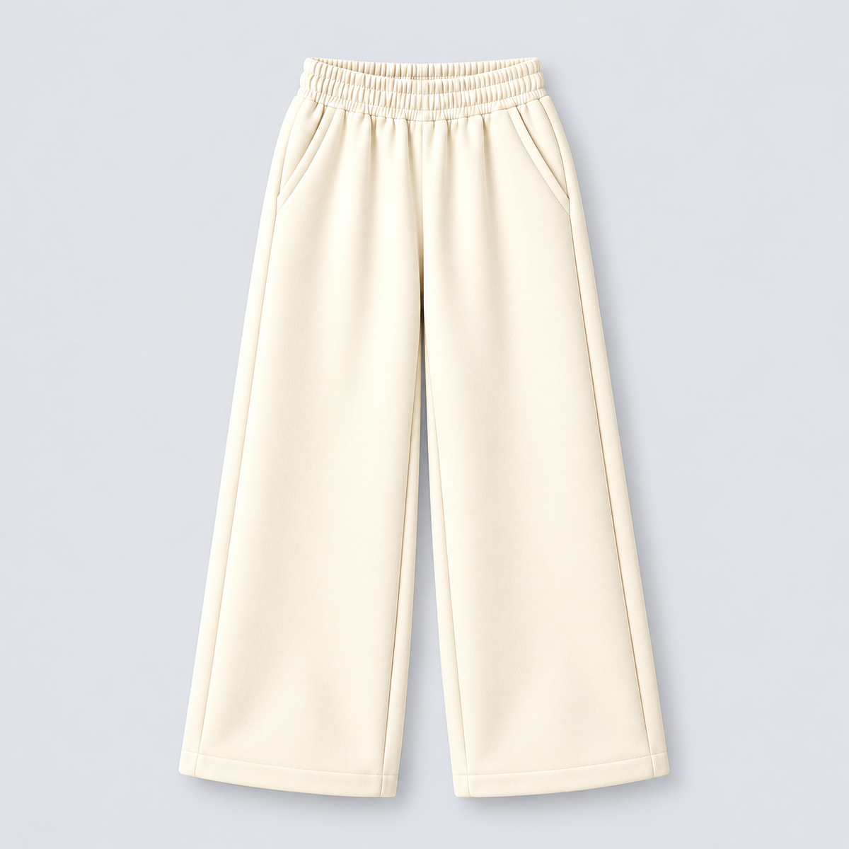 Ivory Wide-Leg Trousers