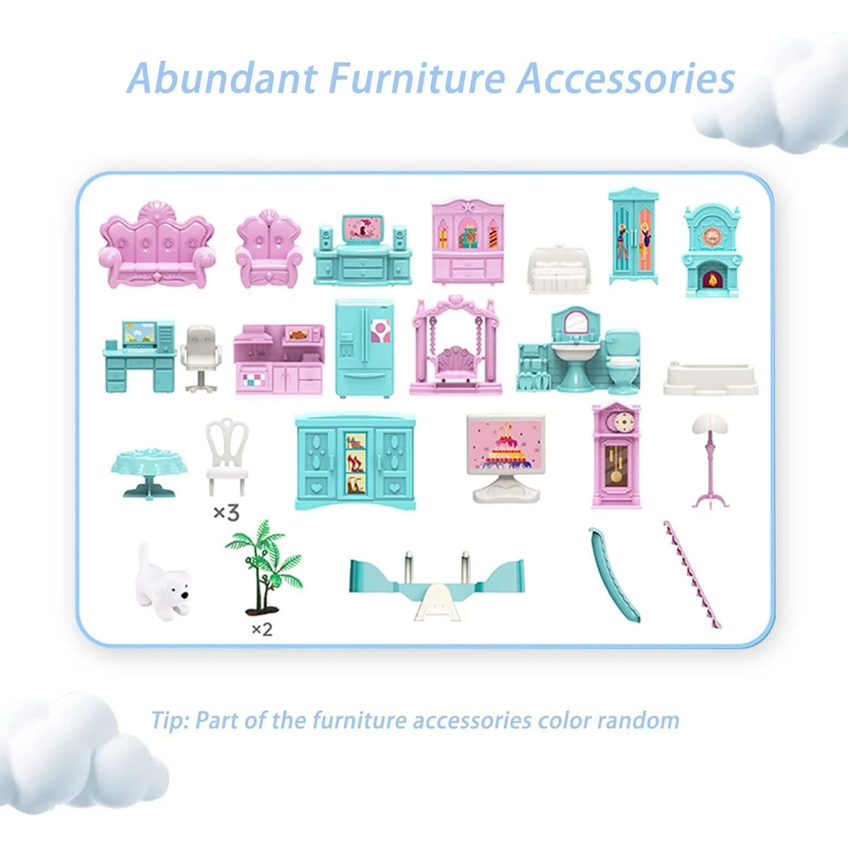 DIY VILLA DOLL HOUSE PLAYSET