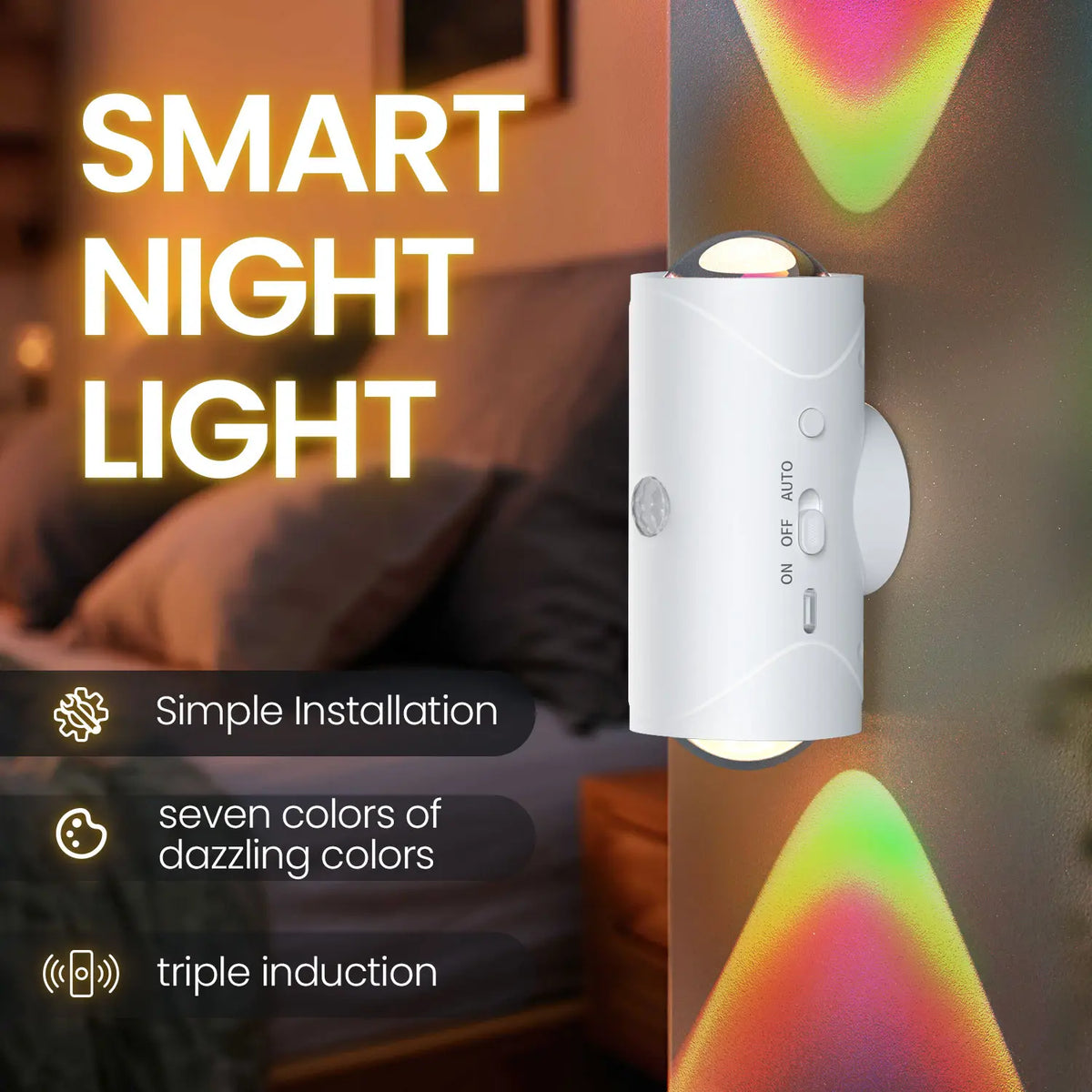 Magnetic RGB Motion Sensor Night Light