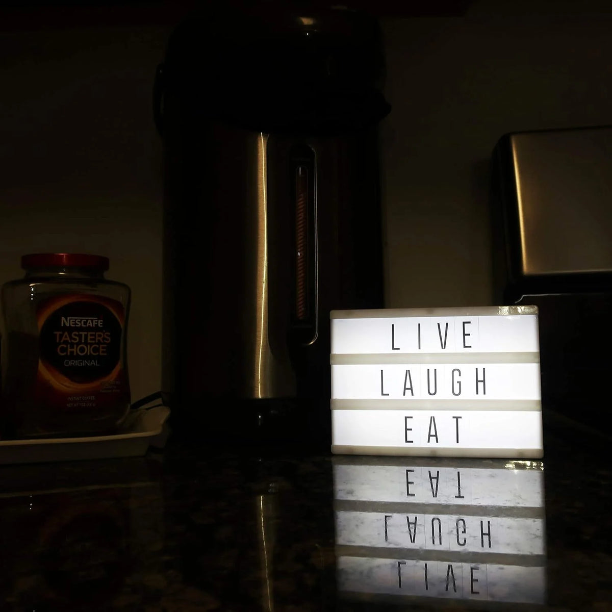 Cinematic Light Box with Letters