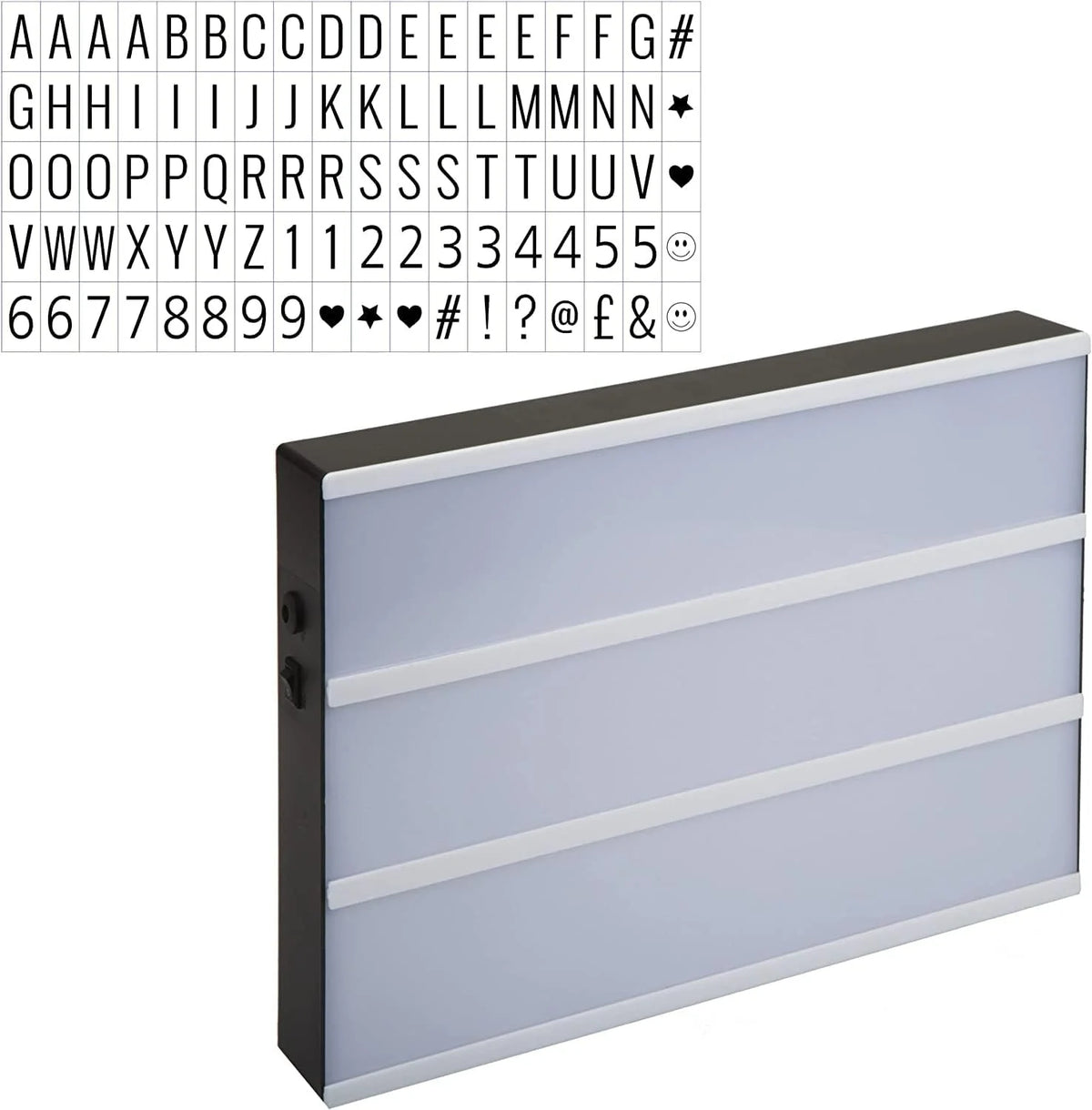 Cinematic Light Box with Letters