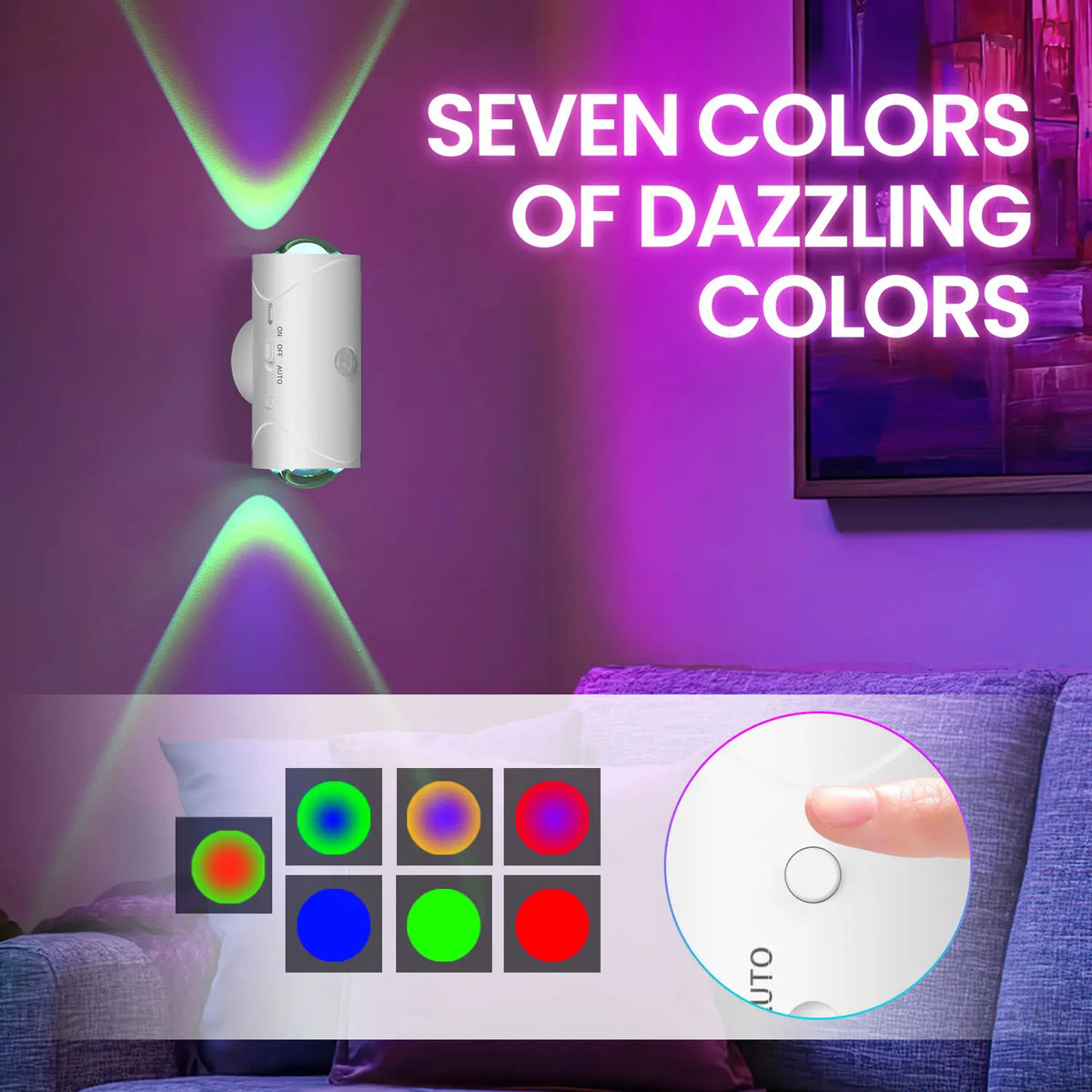 Magnetic RGB Motion Sensor Night Light