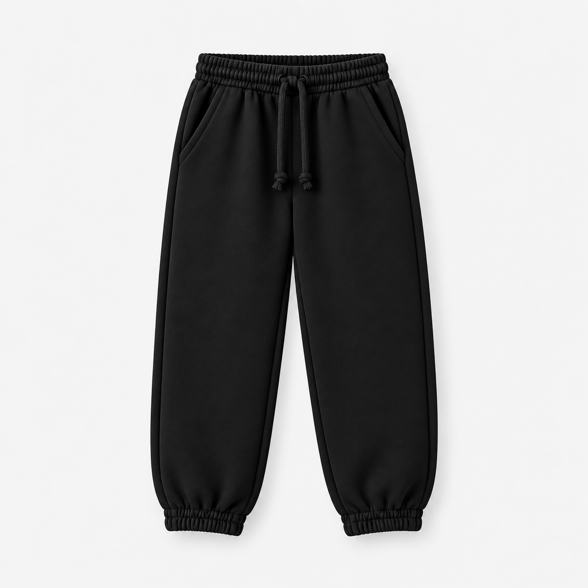 Black Sweatshirt & Jogger Set