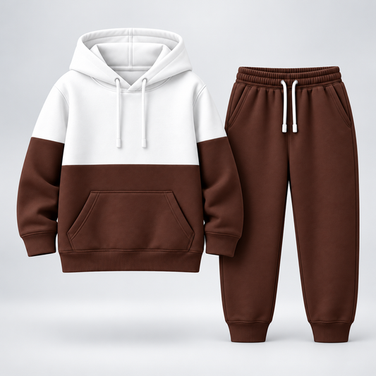 Brown Hoodie Jogger Set
