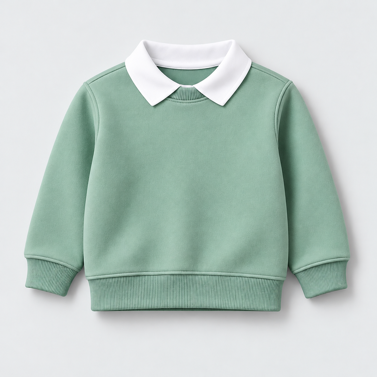 Mint Green Collared Sweatshirt & Jogger Set