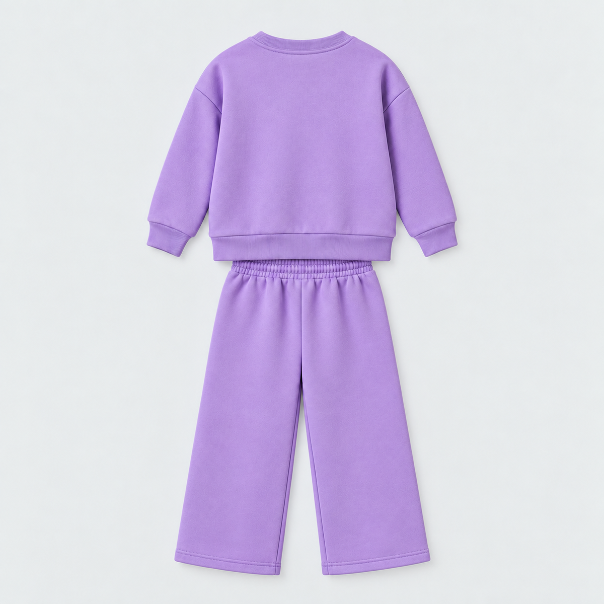 Lavender Sweatshirt & Wide-Leg Trouser Set