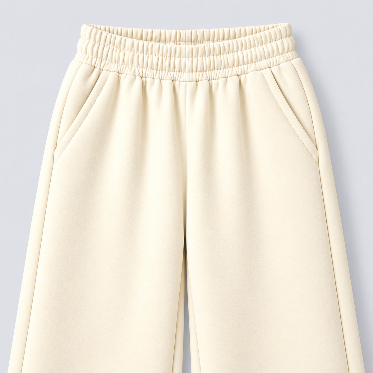 Ivory Wide-Leg Trousers